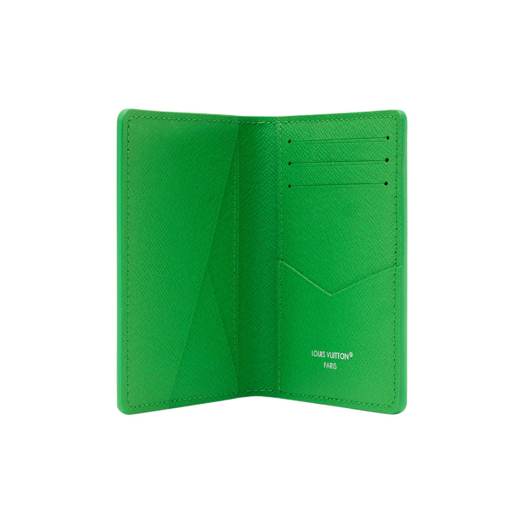 LOUIS VUITTON Soccer Field Monogram Print Coated Canvas and Faux Leather Card Holder - Green - M26799