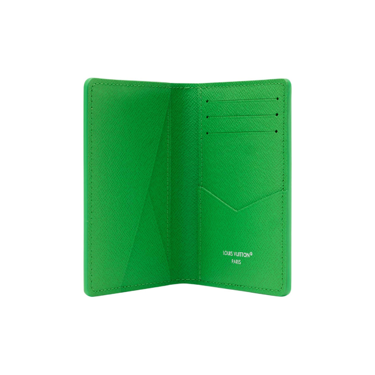LOUIS VUITTON Soccer Field Monogram Print Coated Canvas and Faux Leather Card Holder - Green - M26799