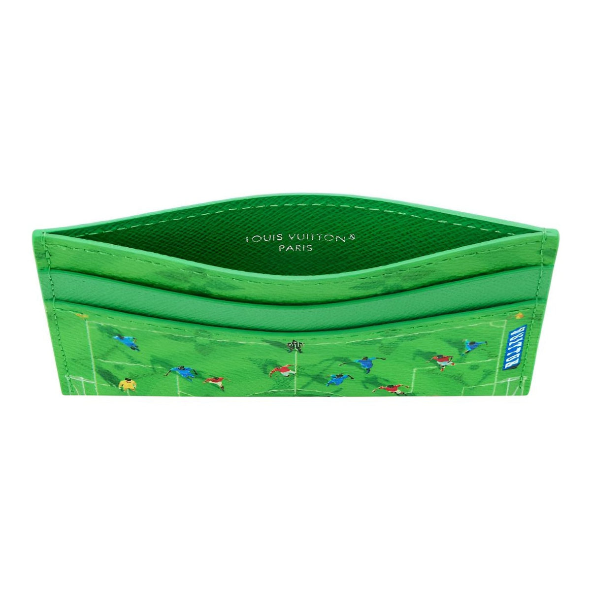 LOUIS VUITTON DOUBLE Soccer Field Monogram Print Coated Canvas Card Holder - Green - M26802