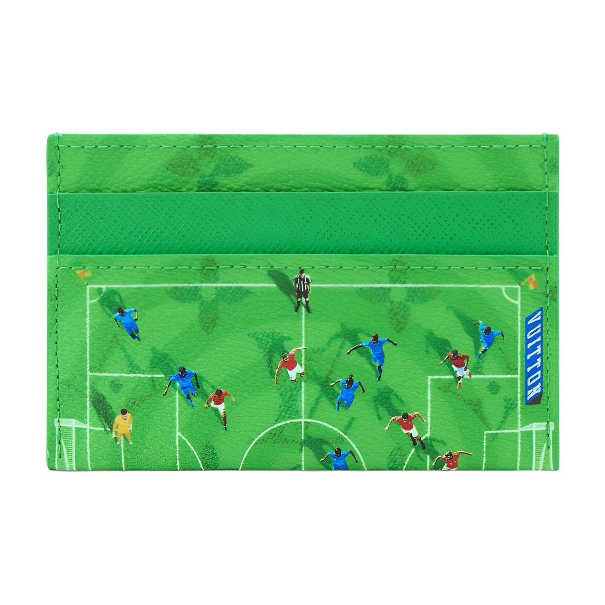 LOUIS VUITTON DOUBLE Soccer Field Monogram Print Coated Canvas Card Holder - Green - M26802