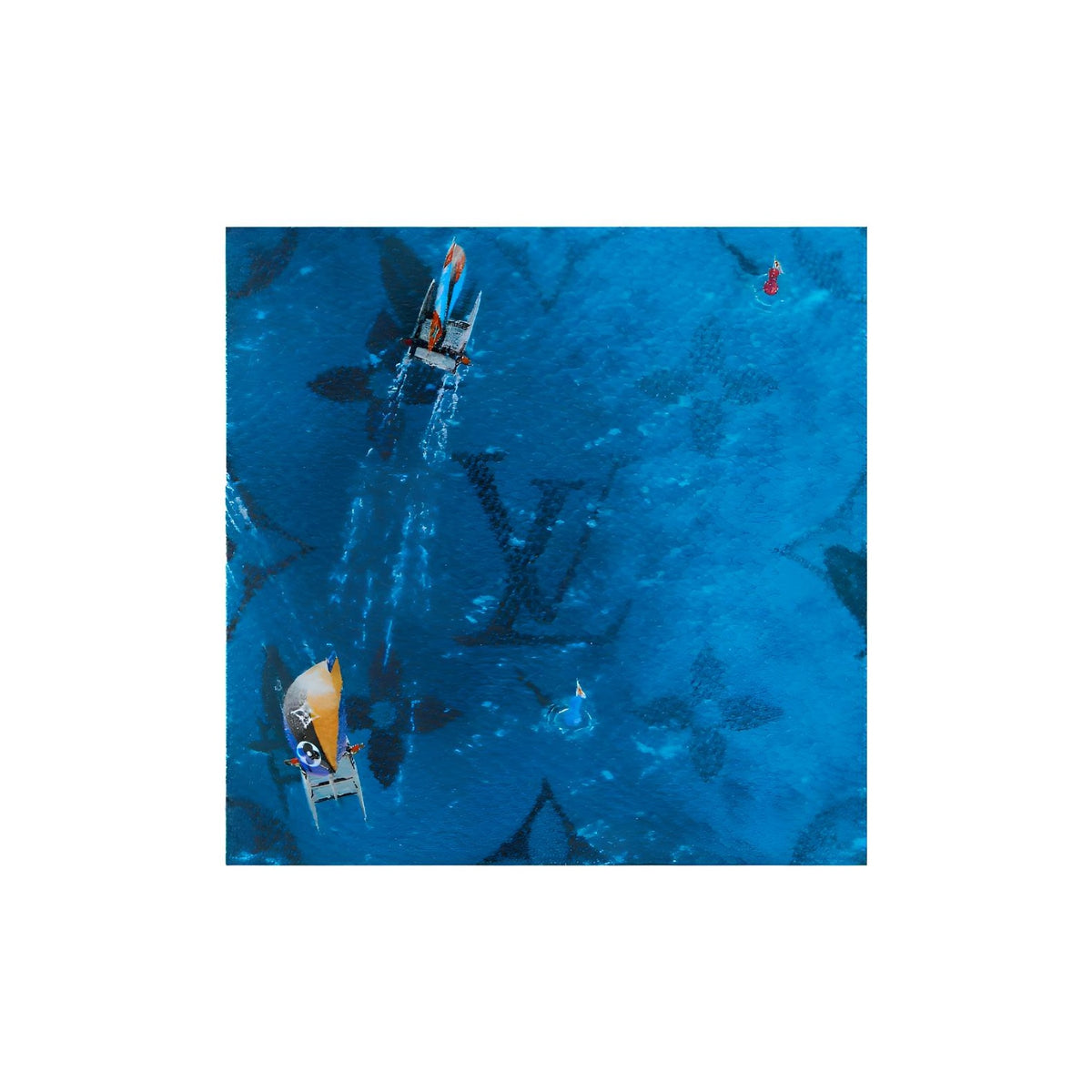 LOUIS VUITTON Multiple Ocean Sailing Monogram Print Coated Canvas and Faux Leather Wallet - Navy Blue - M28810