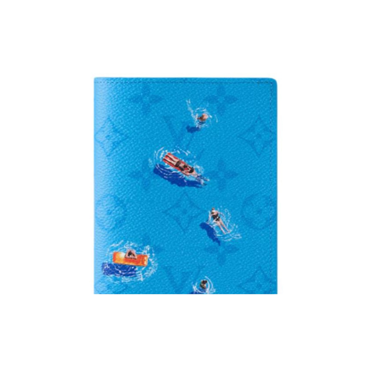 LOUIS VUITTON Colored Monogram Swimming Print Bifold Coated Canvas Card Holder - Blue - M28812
