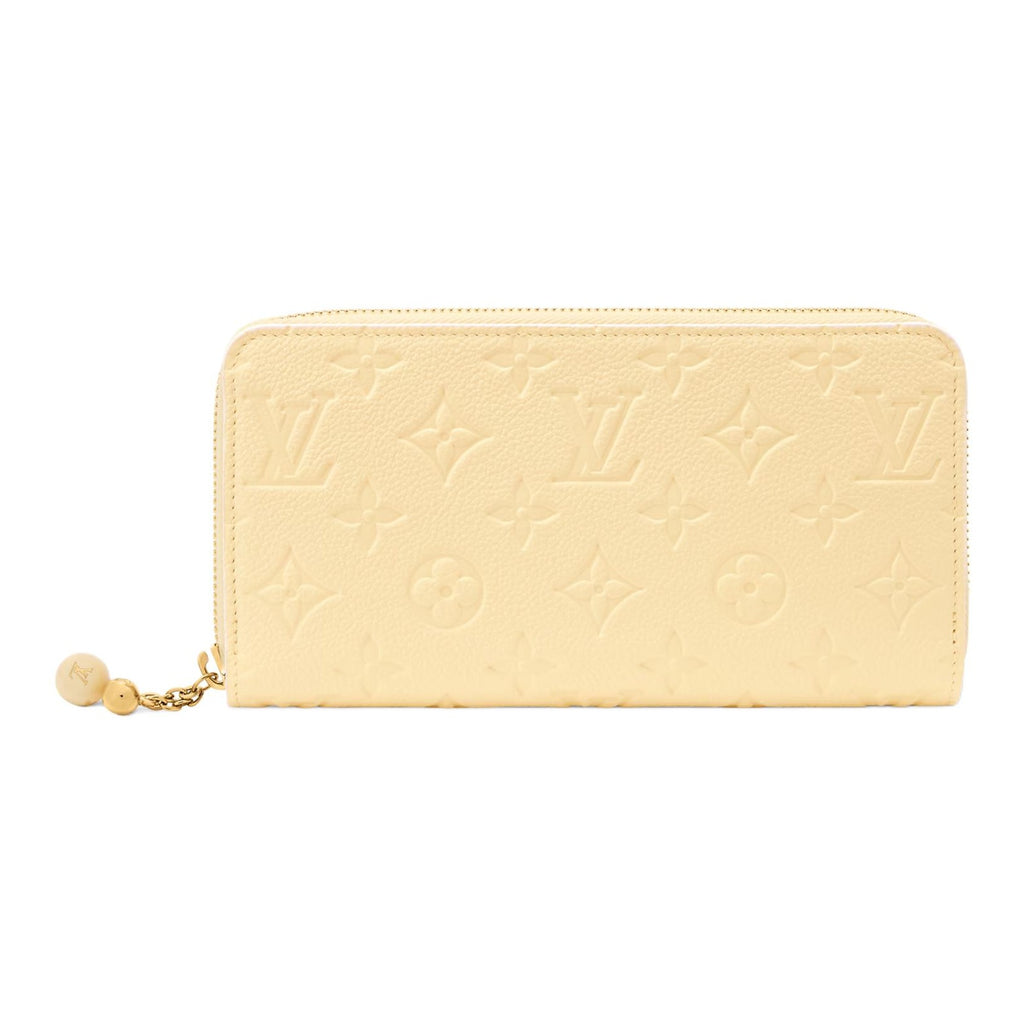 LOUIS VUITTON Zippy Cowhide Leather Wallet with Enamel Flower Zipper Pull - Banana Yellow - M28969