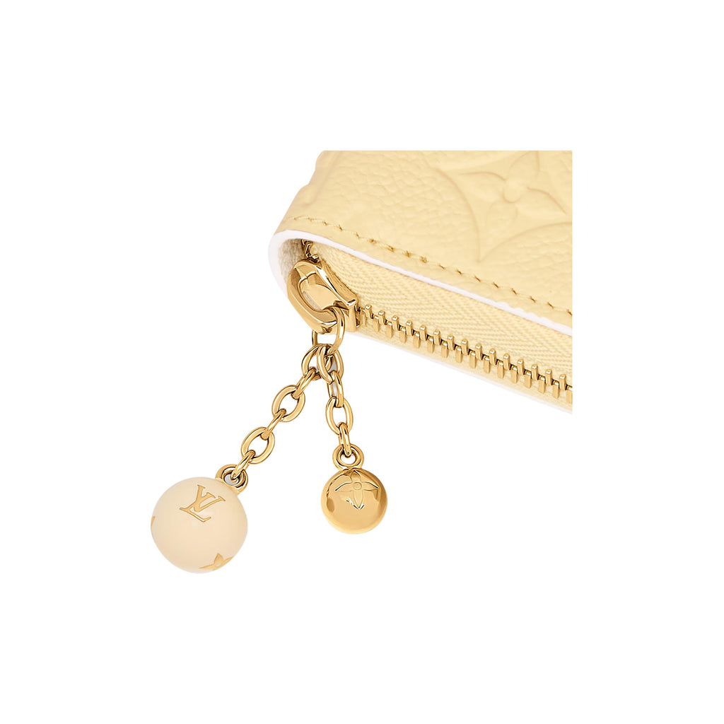 LOUIS VUITTON Zippy Cowhide Leather Wallet with Enamel Flower Zipper Pull - Banana Yellow - M28969
