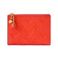 LOUIS VUITTON Lisa Cowhide Leather Wallet with Enamel Metal Sphere Zipper Pull - Blood Orange - M28981