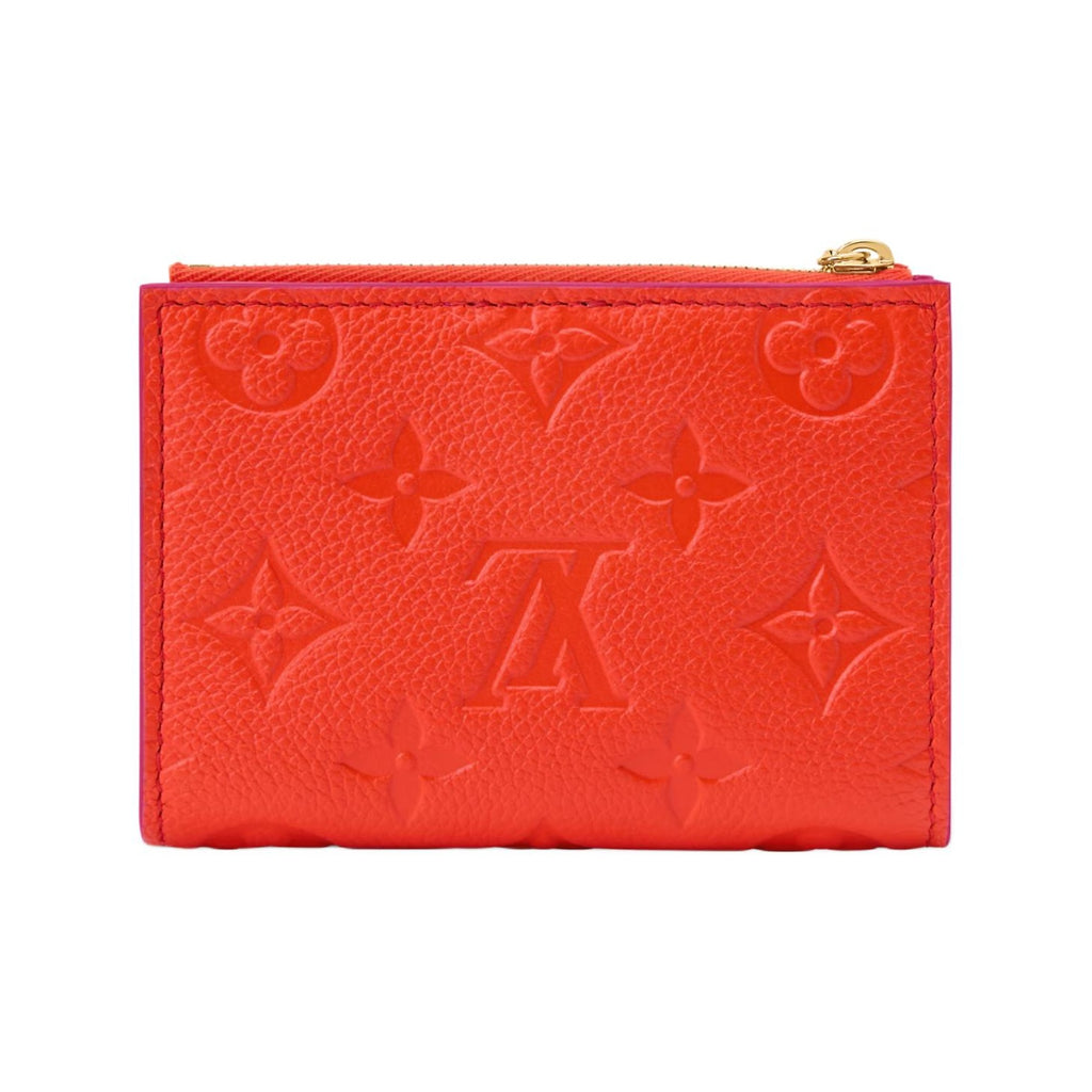 LOUIS VUITTON Lisa Cowhide Leather Wallet with Enamel Metal Sphere Zipper Pull - Blood Orange - M28981