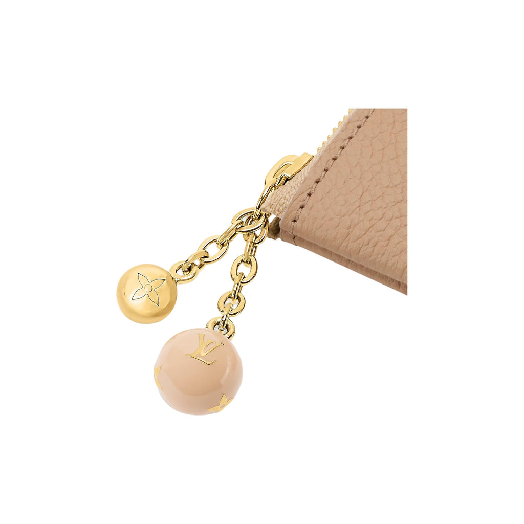 LOUIS VUITTON Monogram Empreinte Cowhide Leather Key Pouch with Sphere Zipper Pull - Hazelnut Brown - M28993
