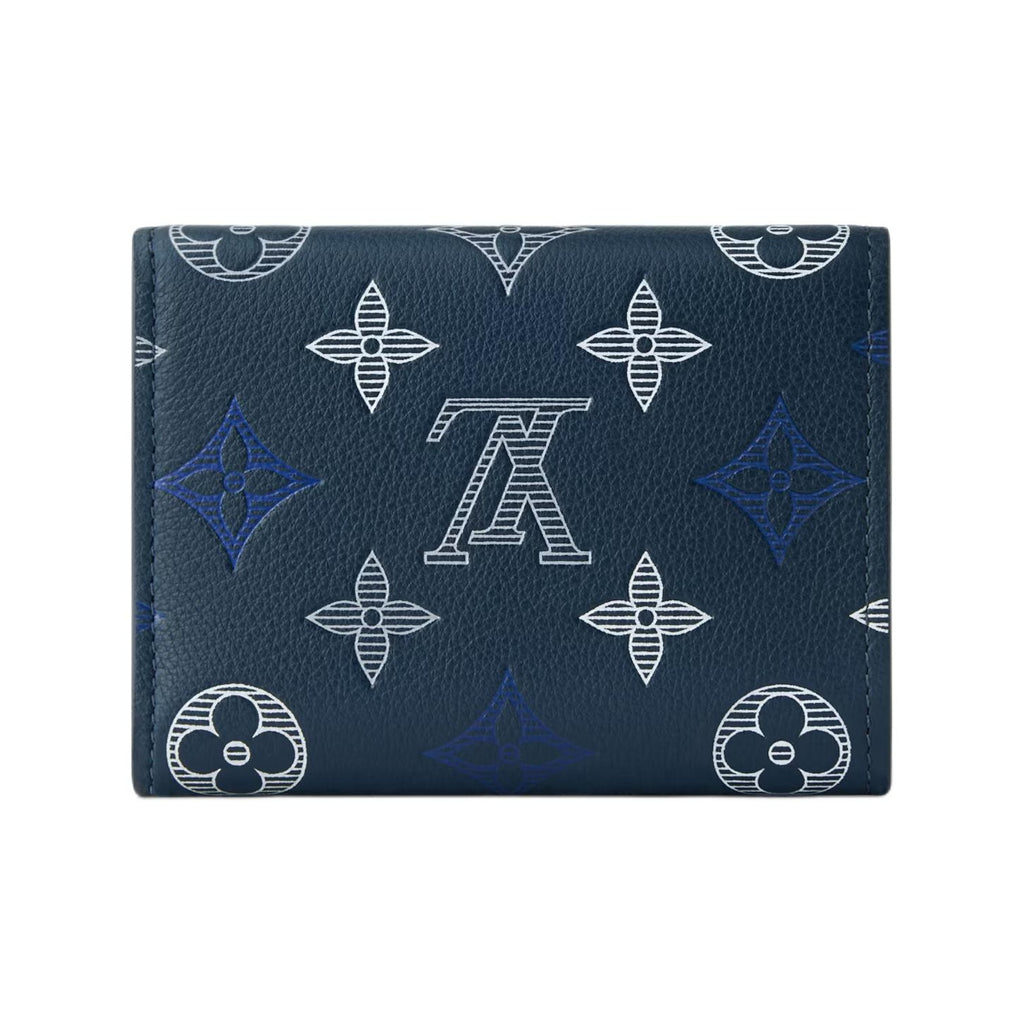 LOUIS VUITTON Victor Monogram Shadow Calfskin Leather Wallet - Navy Blue - M29130