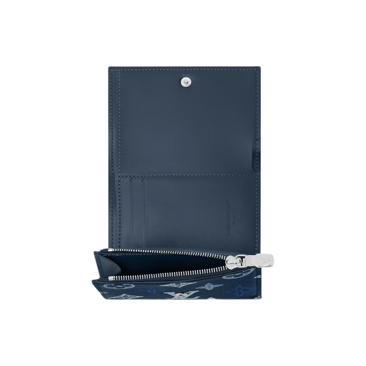 LOUIS VUITTON Victor Monogram Shadow Calfskin Leather Wallet - Navy Blue - M29130