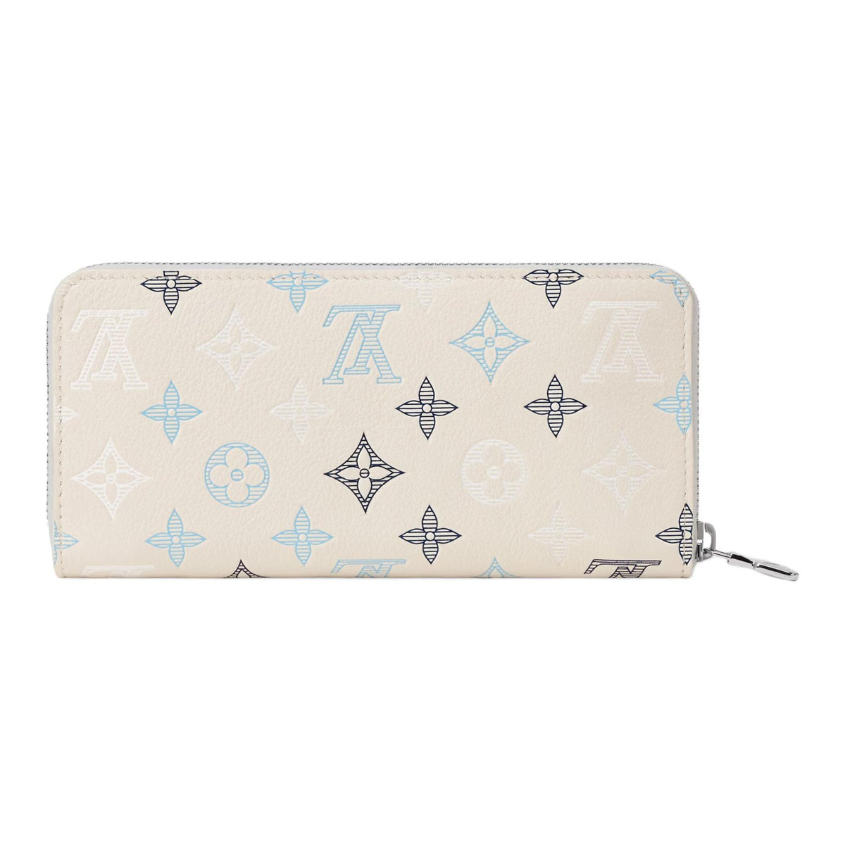 LOUIS VUITTON Zippy Monogram Shadow Calfskin Leather Zip Wallet - Off-White - M29133