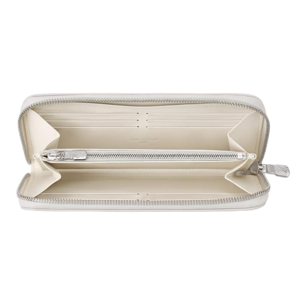 LOUIS VUITTON Zippy Monogram Shadow Calfskin Leather Zip Wallet - Off-White - M29133