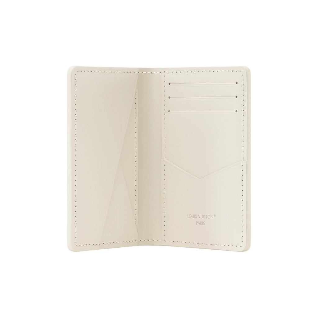 LOUIS VUITTON Monogram Shadow Contrast Embossed Cowhide Leather Card Holder - White - M29134
