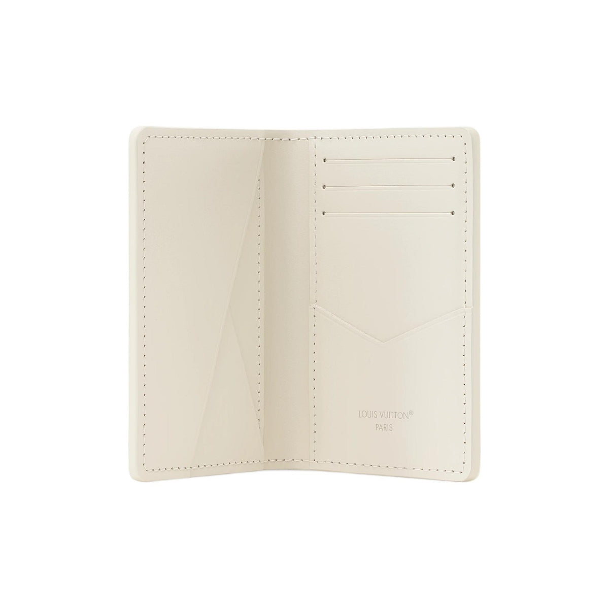 LOUIS VUITTON Monogram Shadow Contrast Embossed Cowhide Leather Card Holder - White - M29134