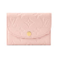 LOUIS VUITTON Rosalie Letter Print Cowhide Leather Snap Wallet - Pink - M26894