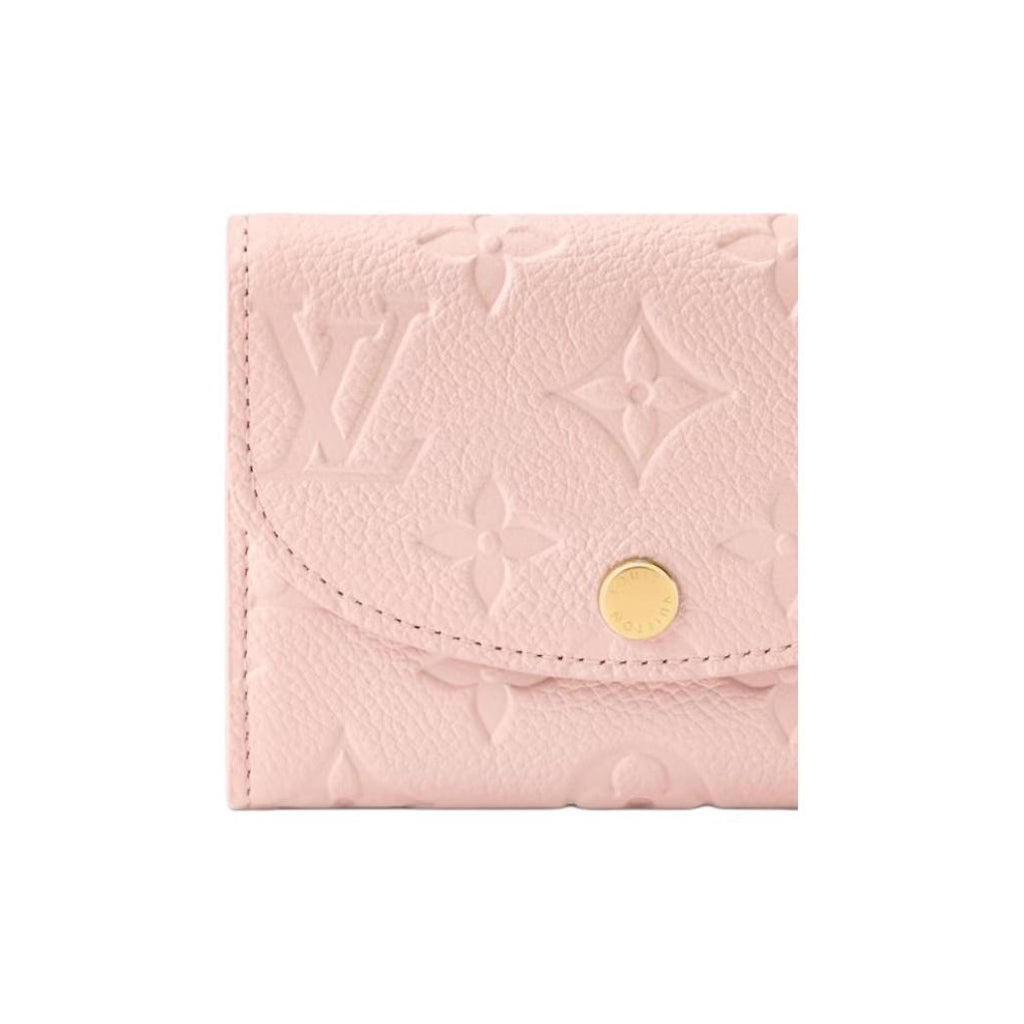 LOUIS VUITTON Rosalie Letter Print Cowhide Leather Snap Wallet - Pink - M26894