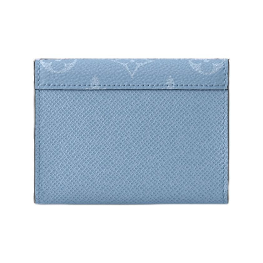 LOUIS VUITTON Classic Print Canvas Snap Card Holder - Blue - M14118