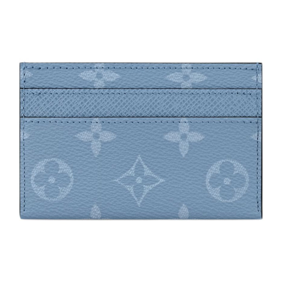 LOUIS VUITTON Taigarama Double Brand Print Cowhide Leather Card Holder - Sky Blue - M14359
