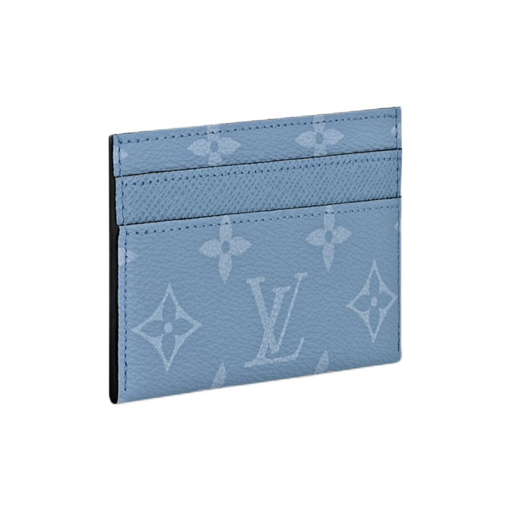 LOUIS VUITTON Taigarama Double Brand Print Cowhide Leather Card Holder - Sky Blue - M14359