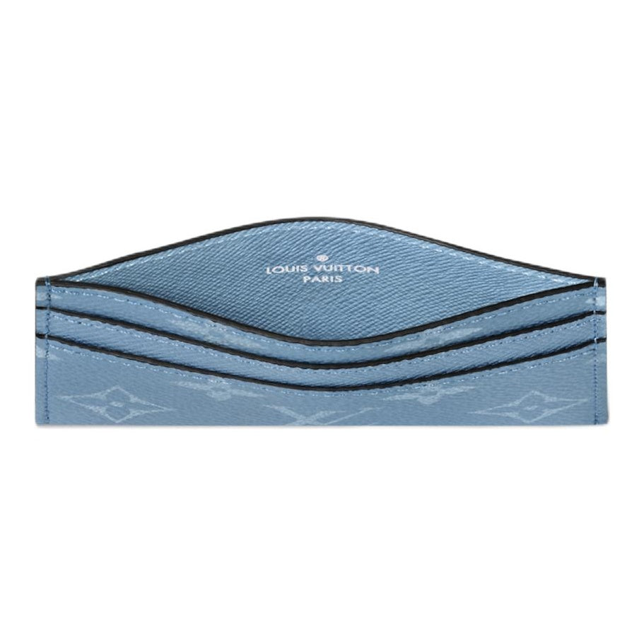 LOUIS VUITTON Taigarama Double Brand Print Cowhide Leather Card Holder - Sky Blue - M14359