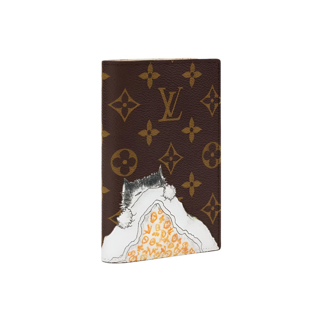 LOUIS VUITTON x Grace Coddington Catogram Monogram Coated Canvas Passport Holder - Brown - M25753