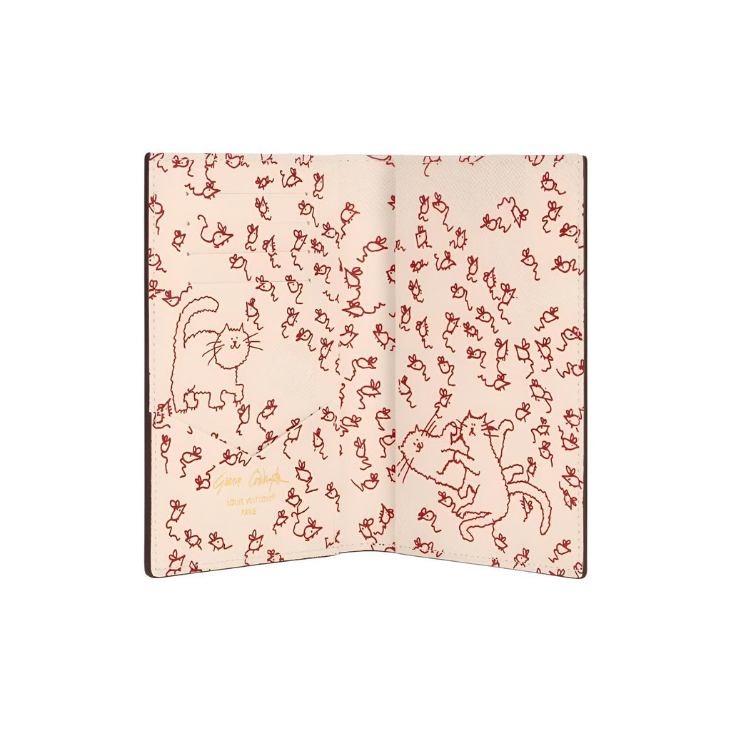 LOUIS VUITTON x Grace Coddington Catogram Monogram Coated Canvas Passport Holder - Brown - M25753