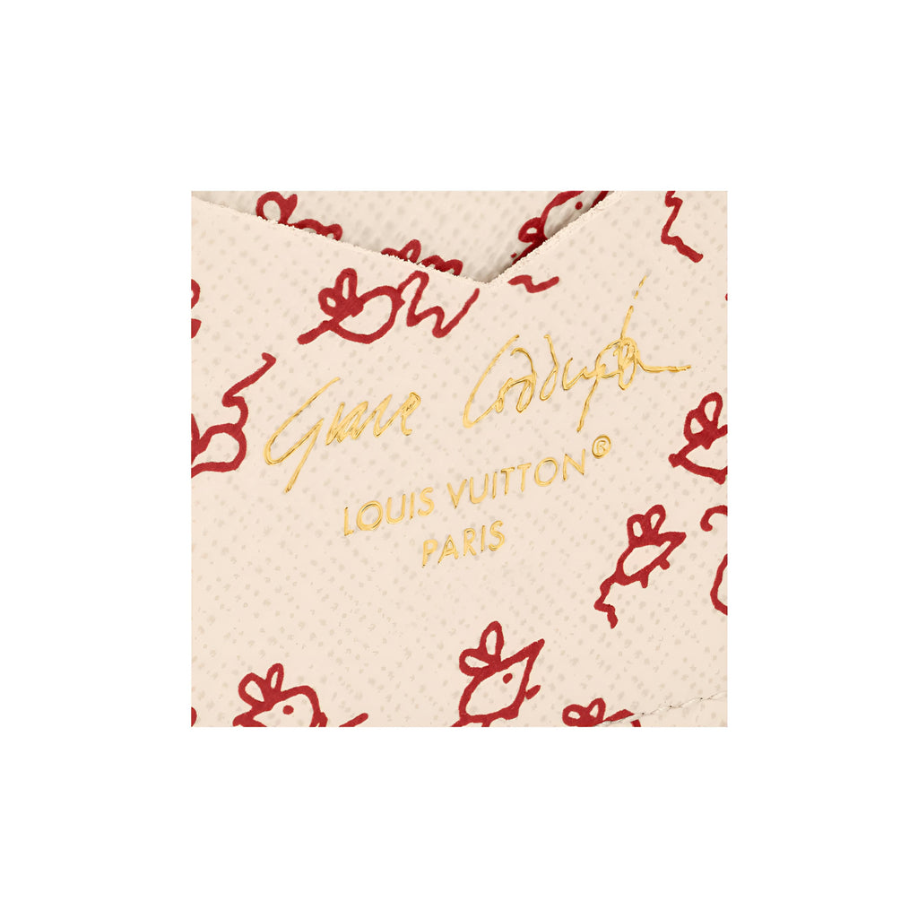 LOUIS VUITTON x Grace Coddington Catogram Monogram Coated Canvas Passport Holder - Brown - M25753