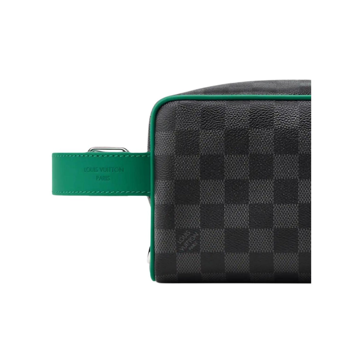 LOUIS VUITTON Dopp Kit Damier Graphite Coated Canvas Toiletry Bag - Borneo Green - N40852