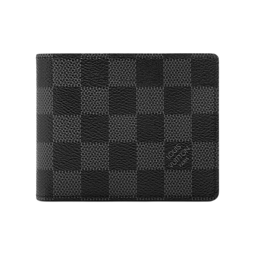 LOUIS VUITTON Slender Damier Graphite Canvas Wallet - Black and Borneo Green - N40839