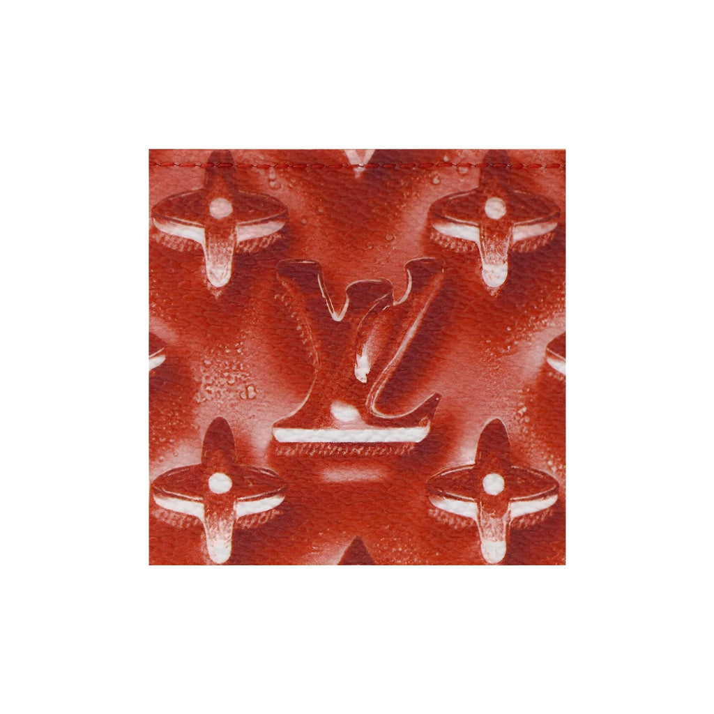 LOUIS VUITTON Ice Cube Monogram Coated Canvas and Faux Leather Passport Holder - Pomegranate Red - M28595