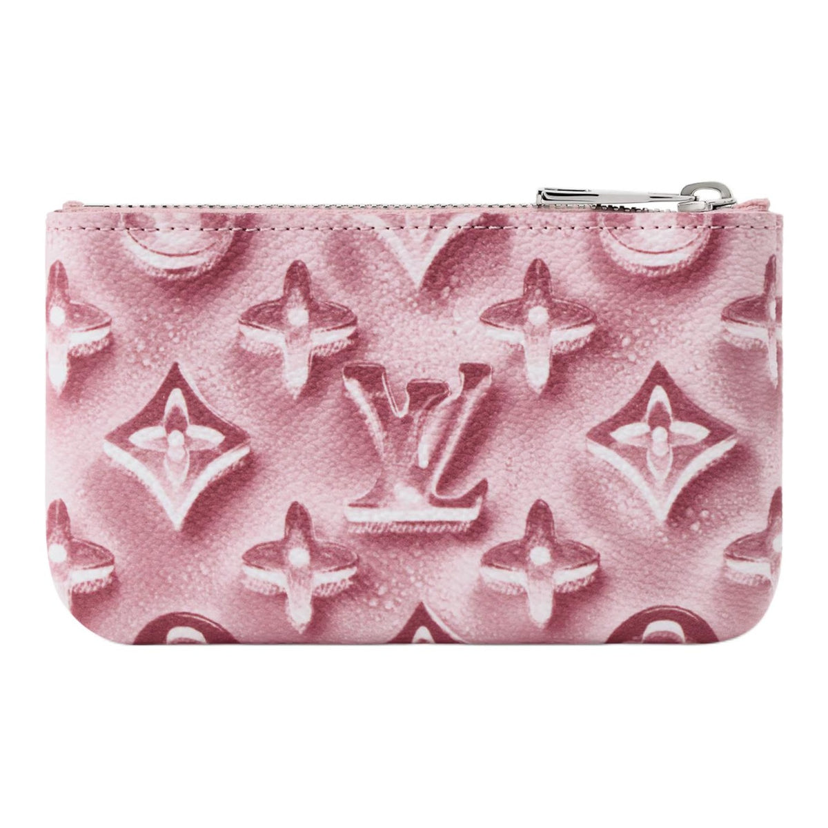 LOUIS VUITTON Extra Small Monogram Coated Canvas Key Pouch - Frozen Marshmallow Pink - M28665