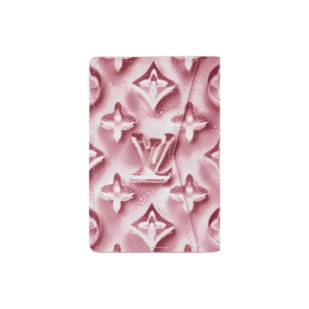 LOUIS VUITTON Pocket Organizer Monogram Coated Canvas and Faux Leather Card Holder - Pink - M28625