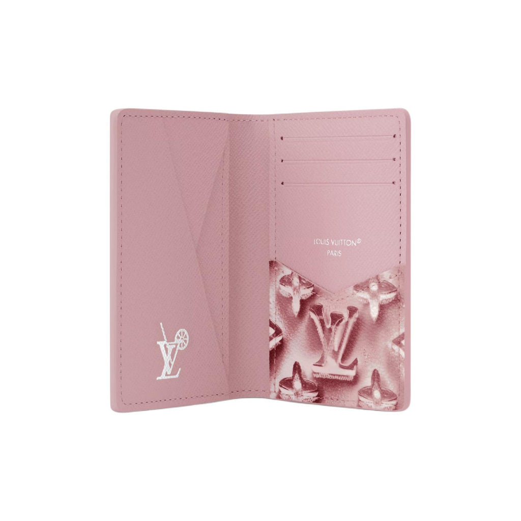 LOUIS VUITTON Pocket Organizer Monogram Coated Canvas and Faux Leather Card Holder - Pink - M28625