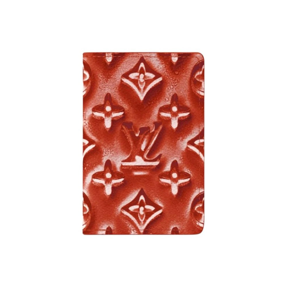 LOUIS VUITTON Pocket Organizer Monogram Coated Canvas Card Holder - Frozen Pomegranate Red - M28624
