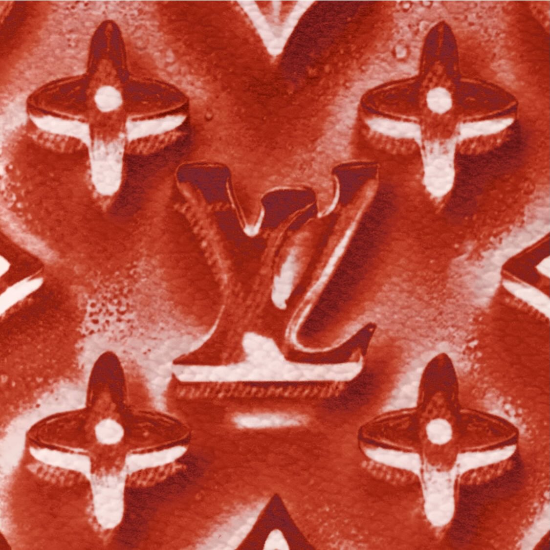 LOUIS VUITTON Pocket Organizer Monogram Coated Canvas Card Holder - Frozen Pomegranate Red - M28624