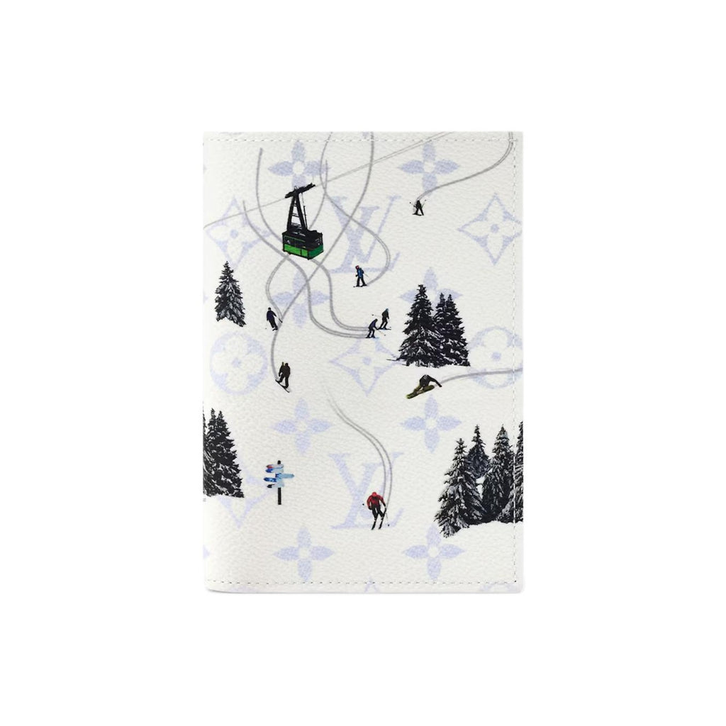 LOUIS VUITTON Passport Cover 2024 Ski Collection White Monogram M27064