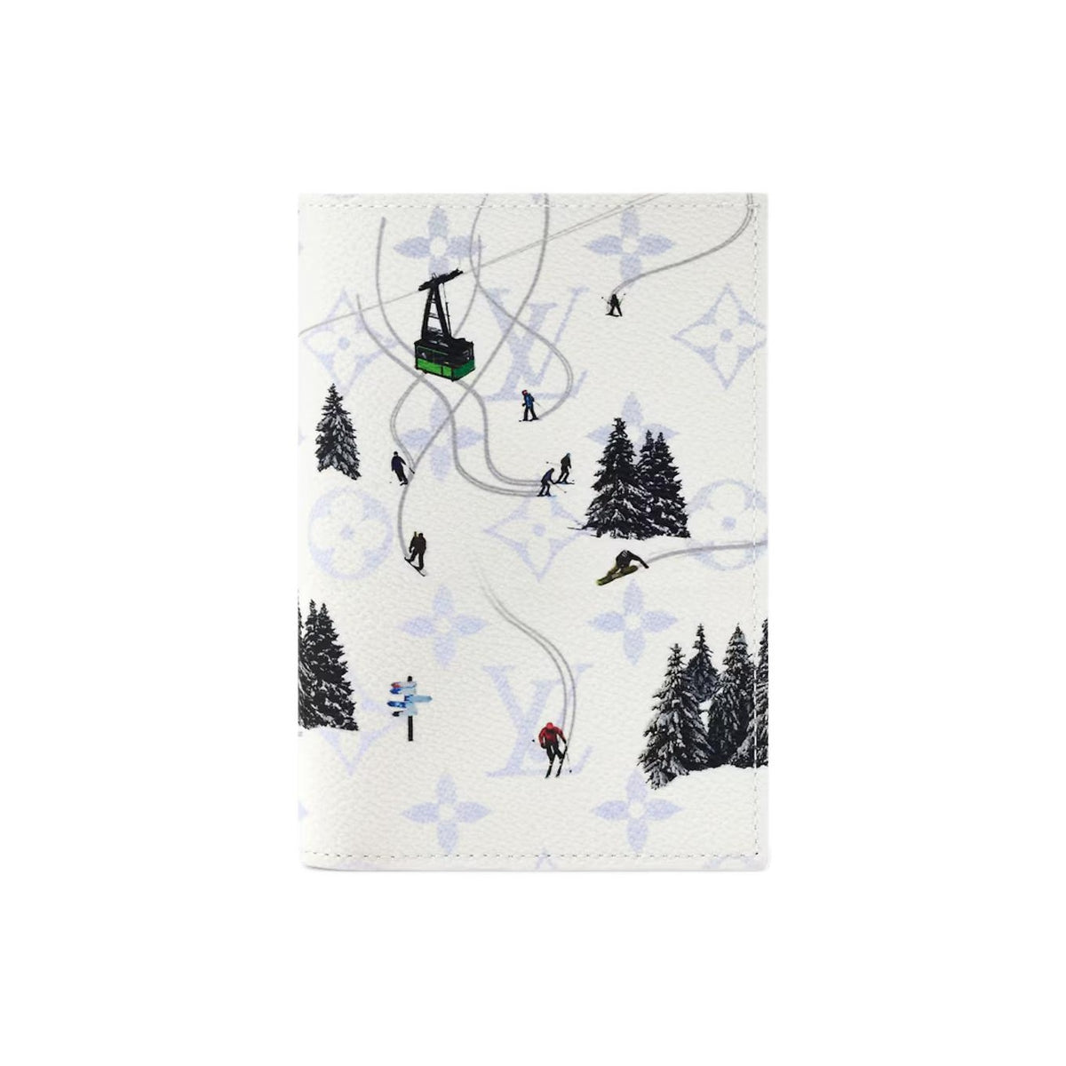 LOUIS VUITTON Passport Cover 2024 Ski Collection White Monogram M27064