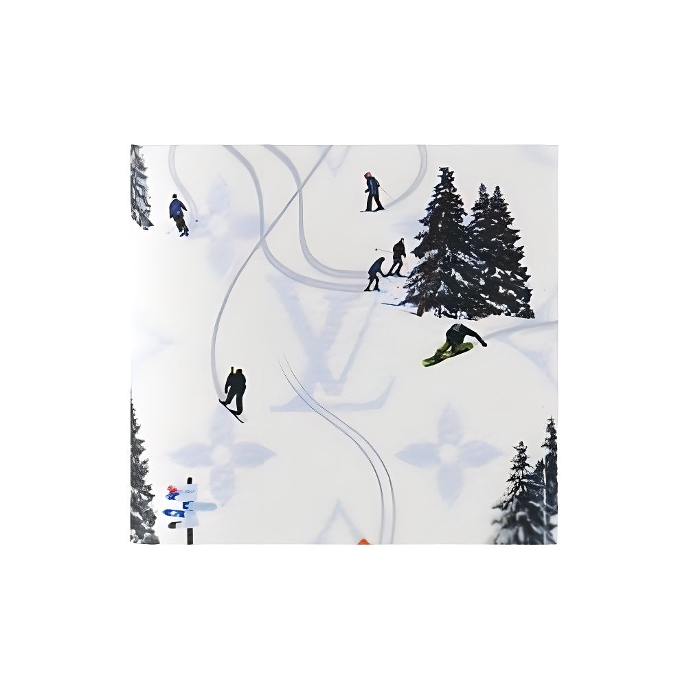 LOUIS VUITTON Colored Monogram Card Holder White Ski Collection M14882