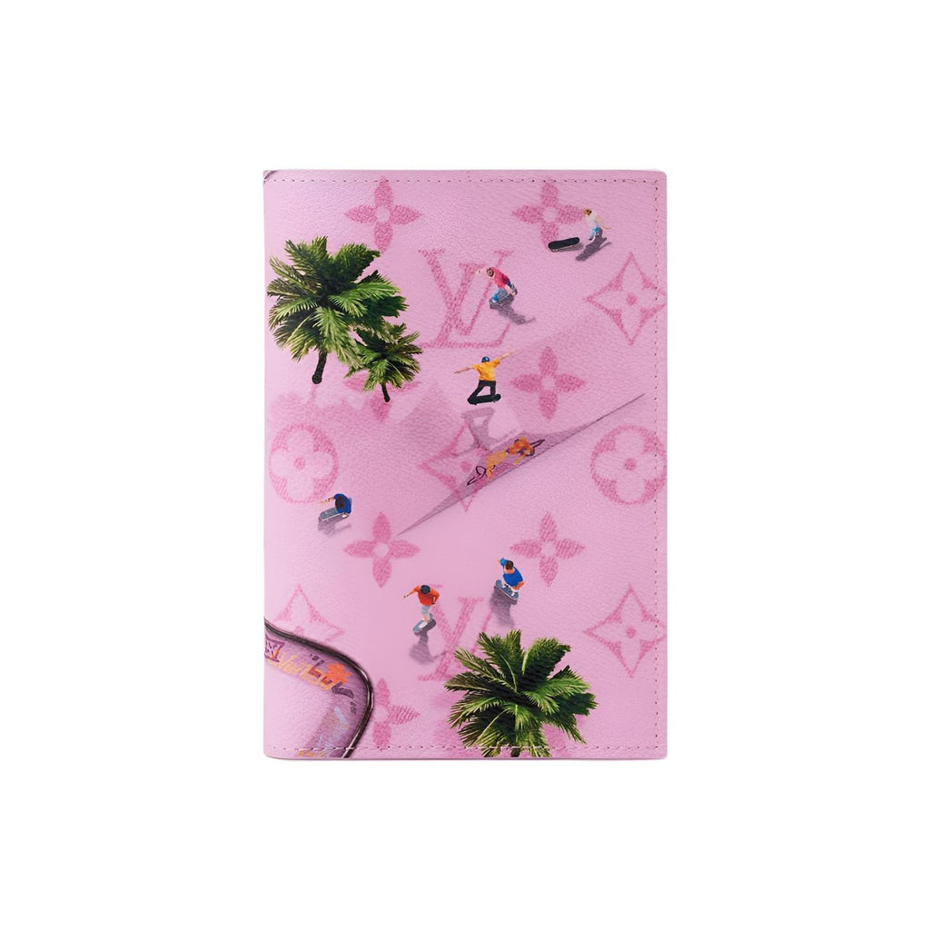LOUIS VUITTON Monogram Coated Canvas Passport Cover Pink M27229