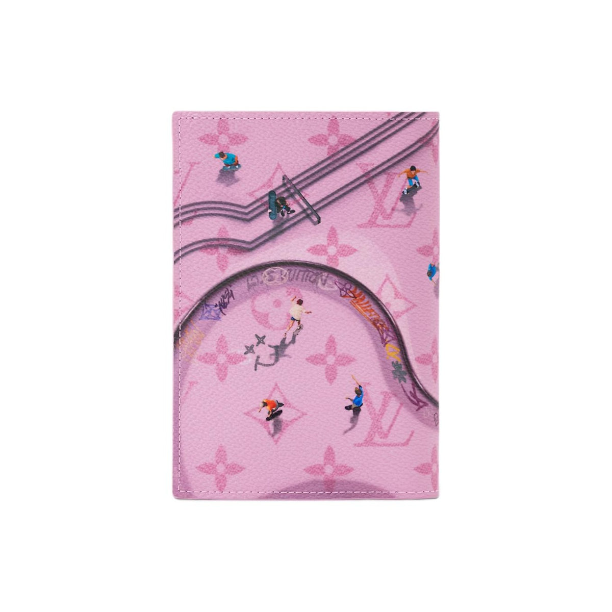 LOUIS VUITTON Monogram Coated Canvas Passport Cover Pink M27229
